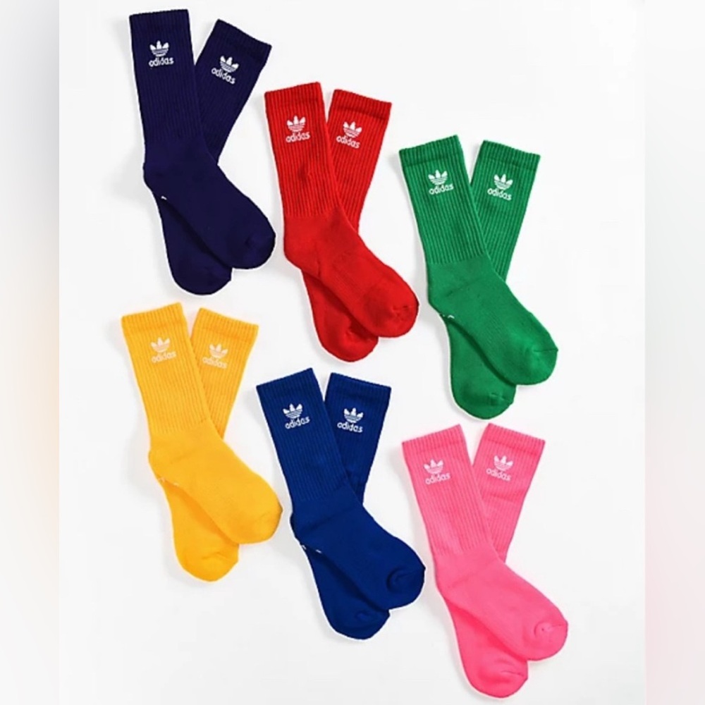 Adidas ORIGINALS Cushioned Crew Socks 
6 pair pack Multicolor